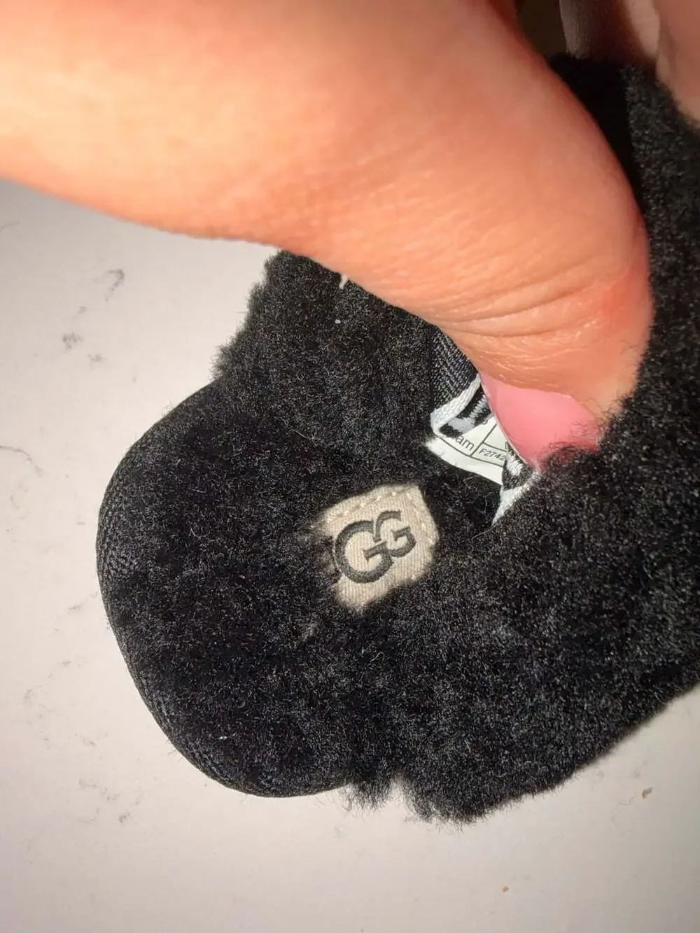 UGG Infant/Toddler Fluff Yeah Slide Slippers in Black